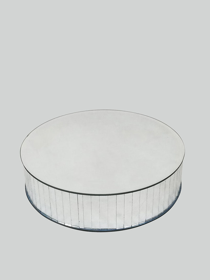 MRD-3456 - Round Mirror Box Cake Stand H 3" x W 12"