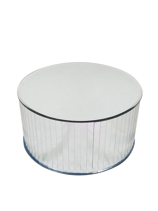 MRD-3457 - Round Mirror Box Cake Stand H 6" x W 12"