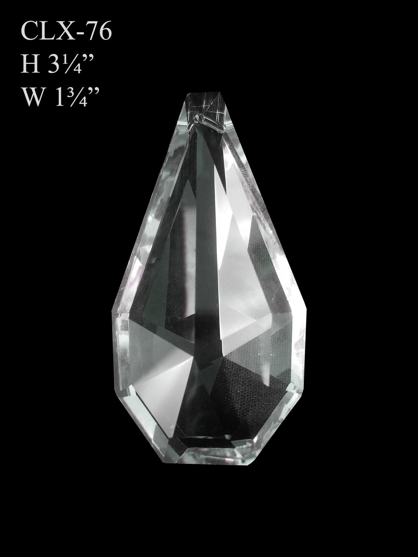 CLX-76  -  Geometric Teardrop Glass Pendant Suncatcher