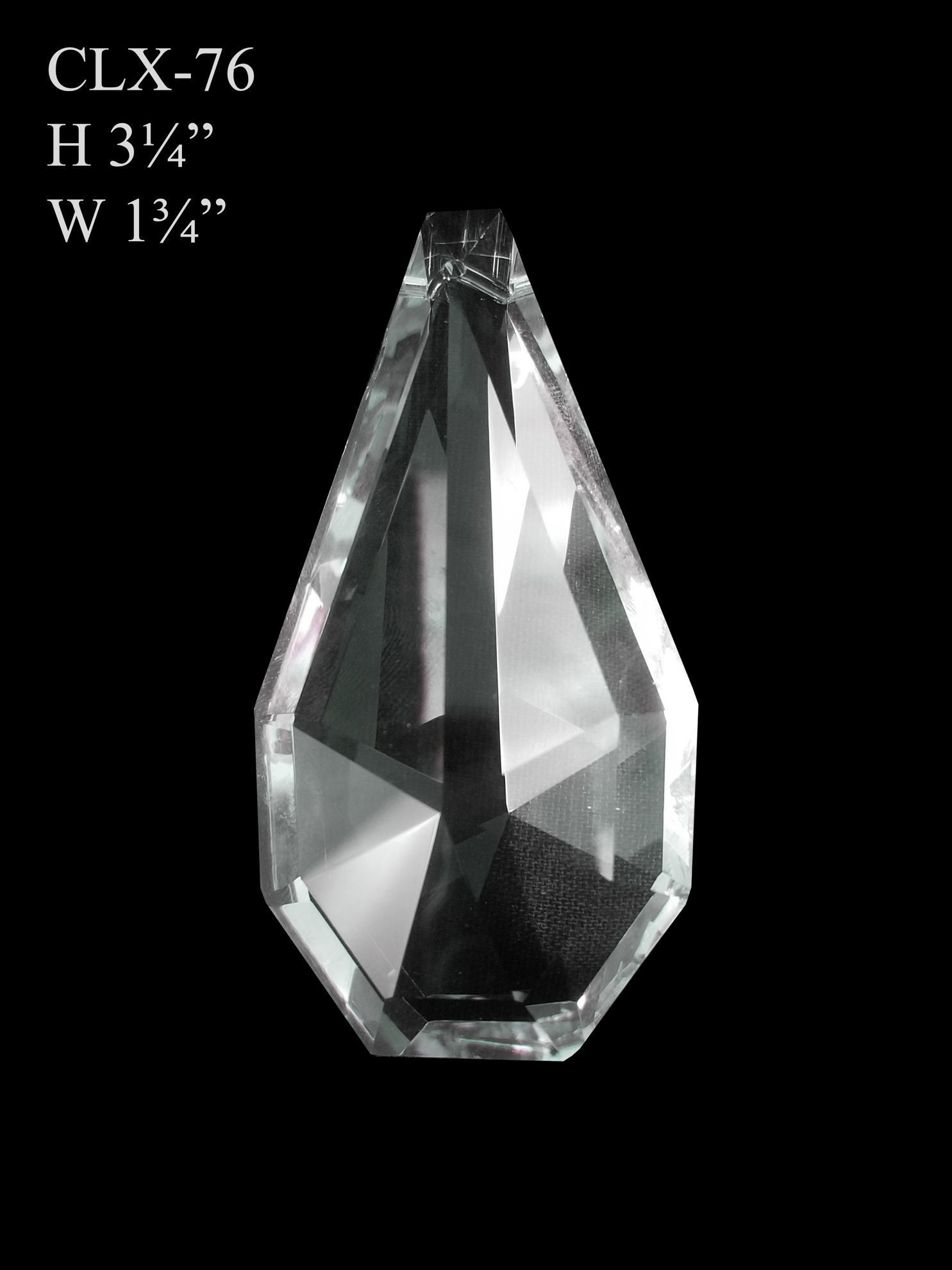 CLX-76  -  Geometric Teardrop Glass Pendant Suncatcher