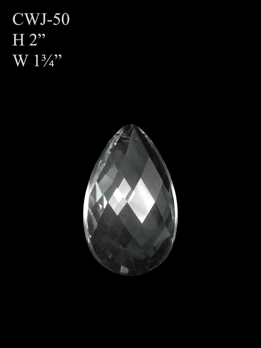 CWJ-50 - Flat Teardrop Glass Pendant Suncatcher