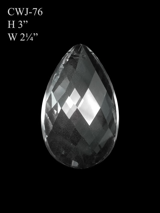 CWJ-76 - Flat Teardrop (L) Glass Pendant Suncatcher