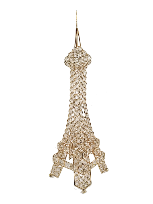 AFT-65 - 30" Gold Crystal Eiffel Tower Centerpiece