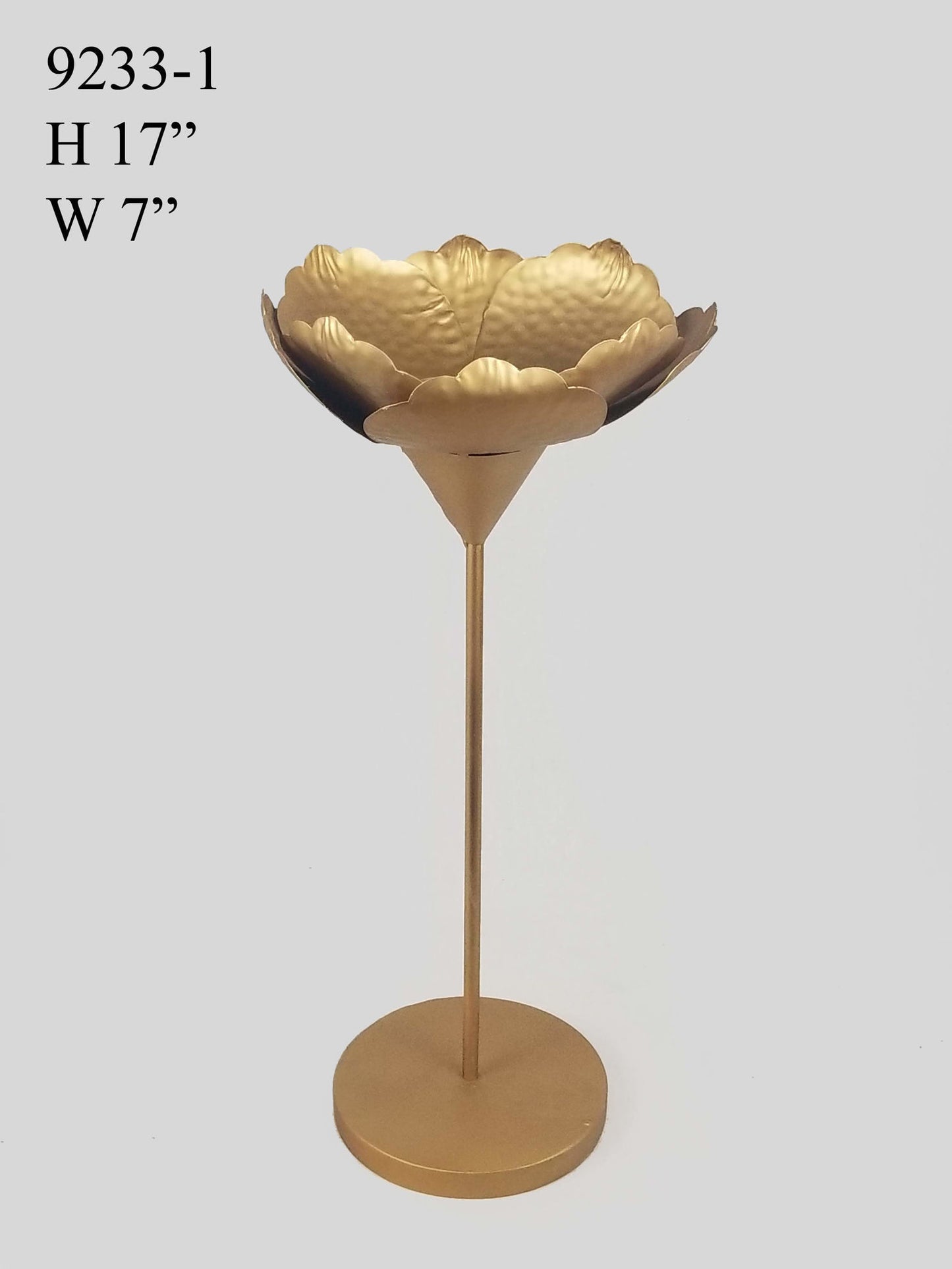 9233-1 Metal Rose Shape Flower Stand Set  17"/22"