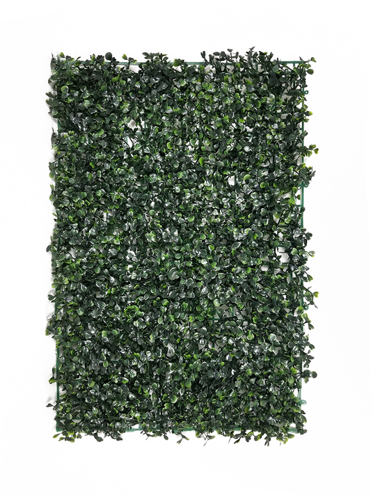 ZF-026 - Panels Artificial Boxwood Hedge Small Leaves Faux Foliage Green Garden Wall Mat