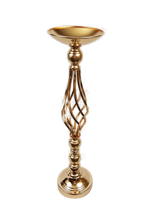 F338-3 - Spiral Mermaid Metal Flower Stand 24"