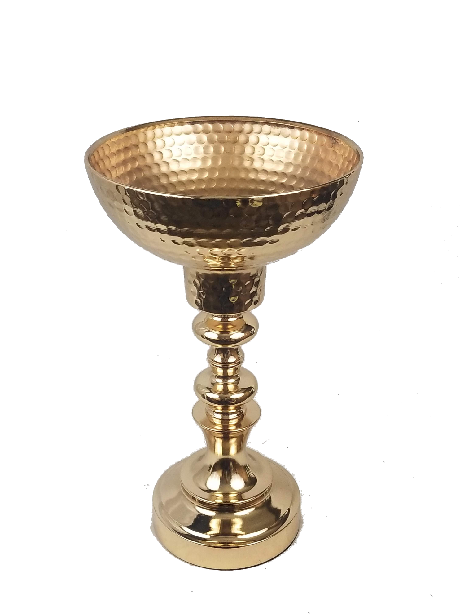 SJ-6504A GD - Gold Metal Goblet Flower Stand 17"