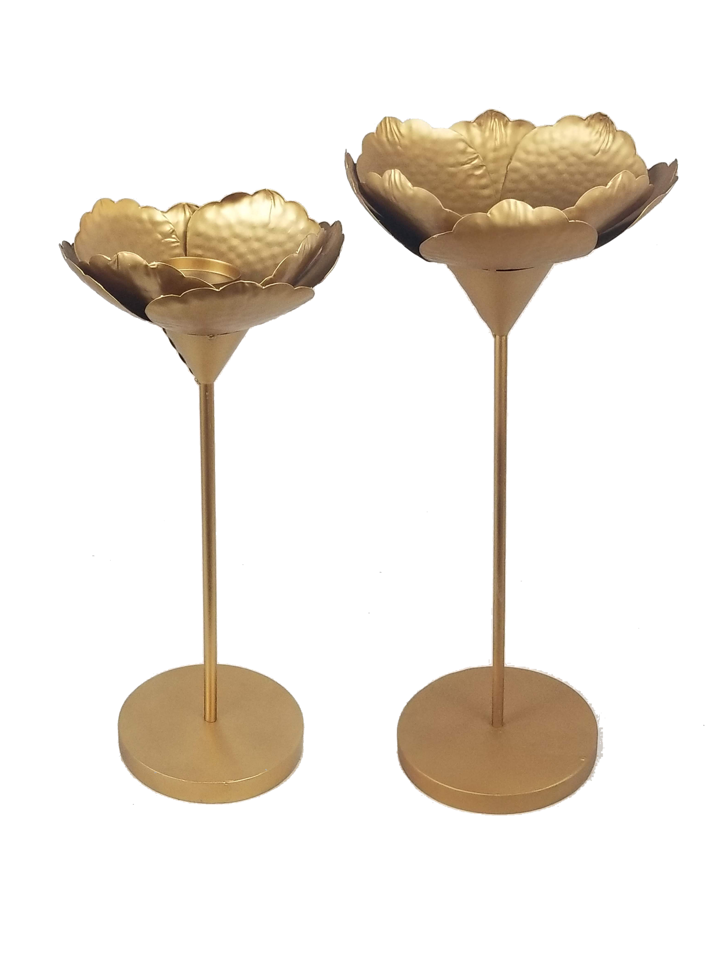 9233-1 Metal Rose Shape Flower Stand Set  17"/22"