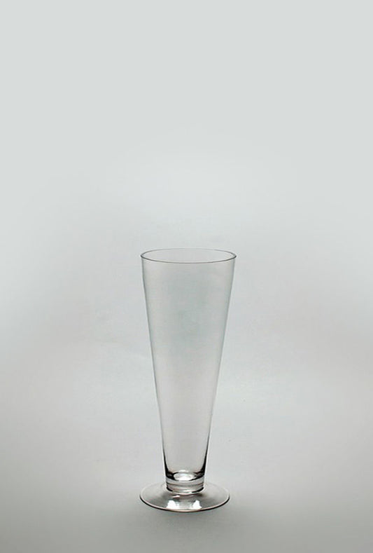 TP0512 - Clear Heavy Duty Trumpet Glass Vase 12"
