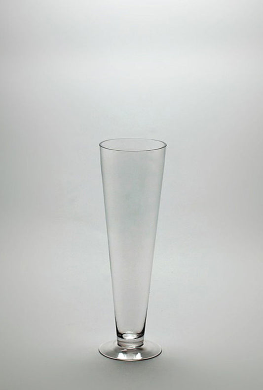 TP0516 - Clear Heavy Duty Trumpet Glass Vase 16"