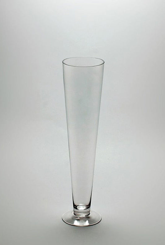 TP0520 - Clear Heavy Duty Trumpet Glass Vase 20"