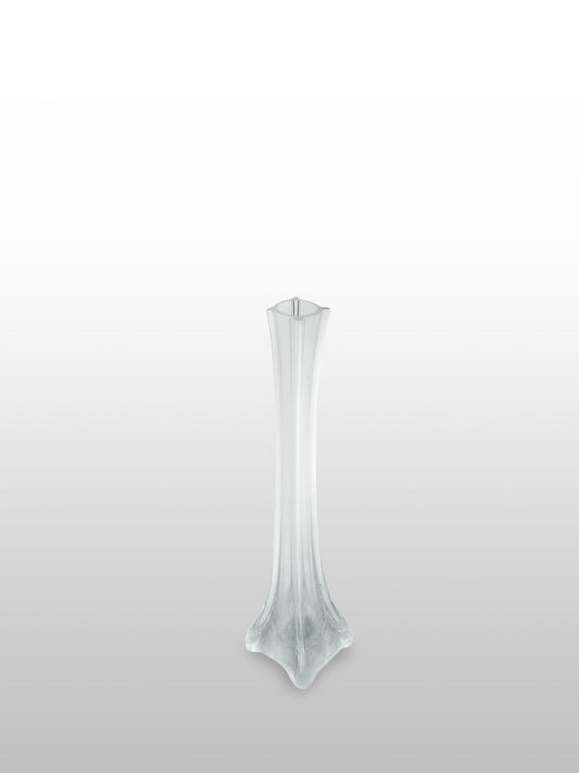 Clear Eiffel Tower Glass Flower Vase 12"