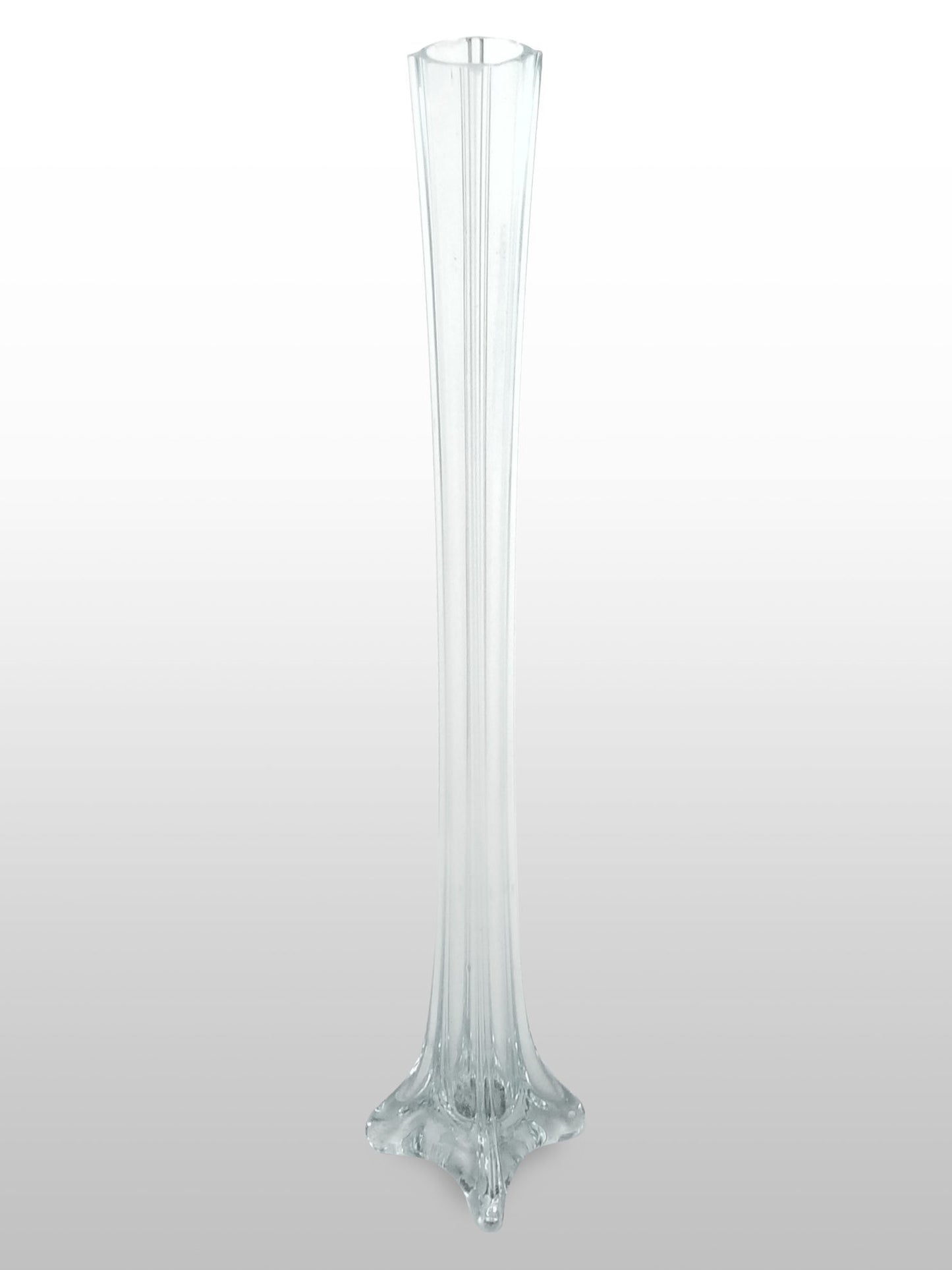 Clear Eiffel Tower Glass Flower Vase 24"