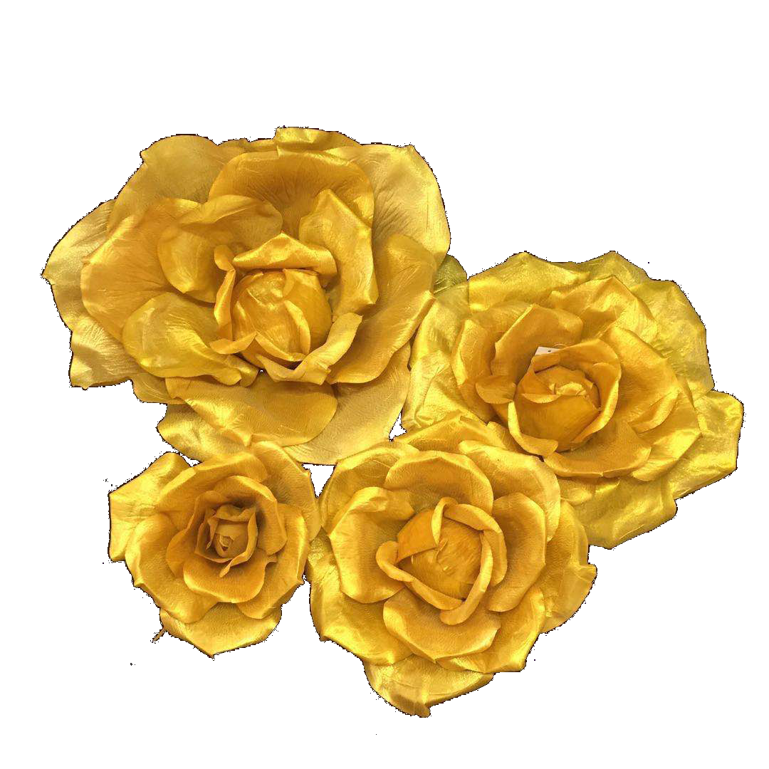 FL0504 - Silk Rose 4Pc Set - 8", 12", 15" & 20"  to Create Flower Walls