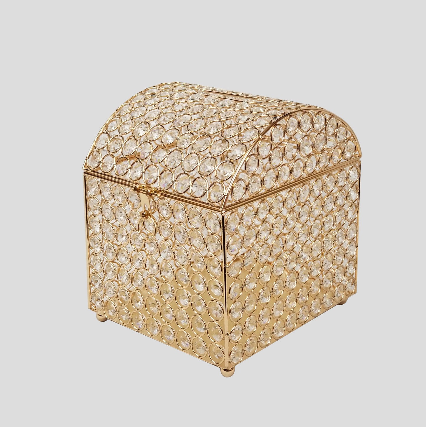 KK-21 Gold - Real Crystal Beaded Card, Money, Donation Box 9"