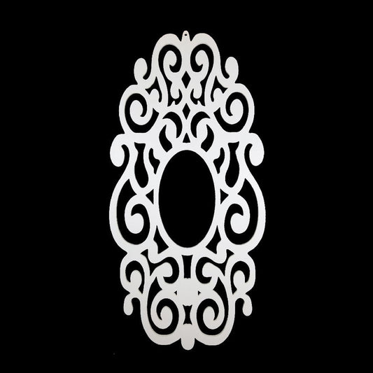 PF120-60 WT - 47" White Oval PVC Foam-board Cutout Frame