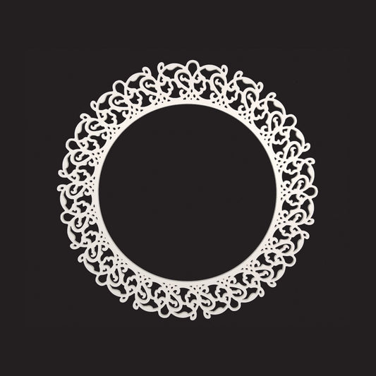PF60x60 WT - 34" White Round Cutout PVC Foam-board Frame