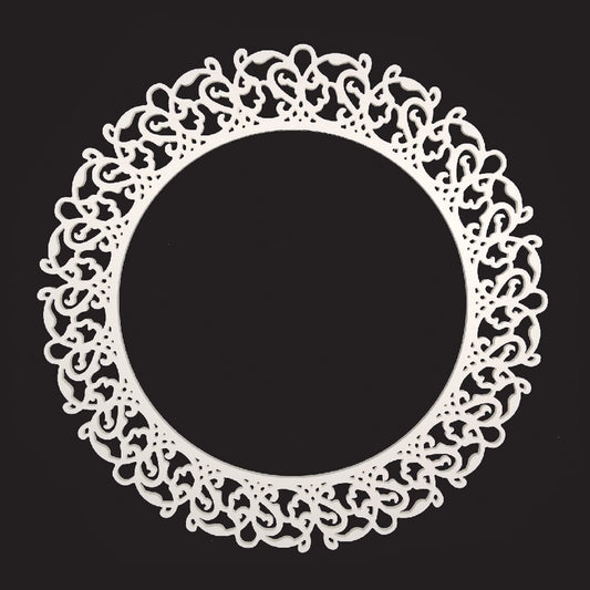 PF80x80 WT - 34" White Round Cutout PVC Foam-board Frame