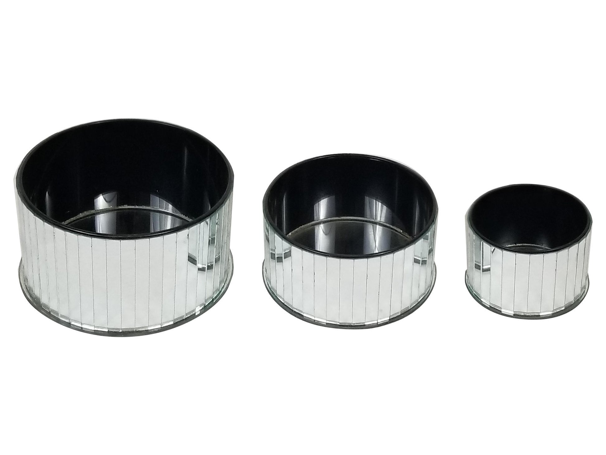 MRD-3459 SL - Round Mirror Box Cake Stand Set of 3