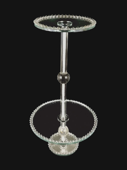 CH4192 - 27" Tall Two Tier Crystal Stand
