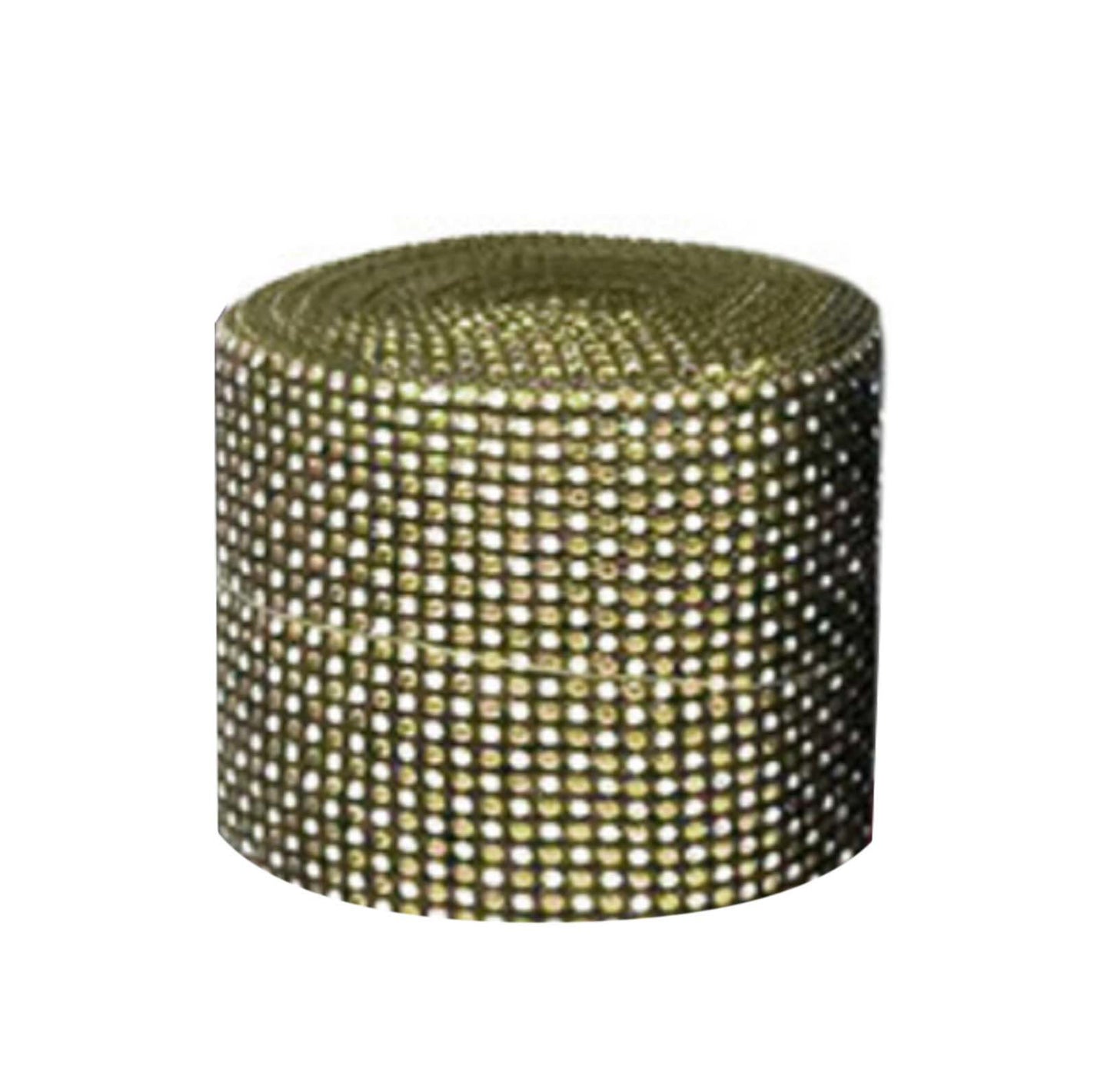 8011 A - 5"X 10 Yards Diamond Rhinestone Ribbon Wrap Roll