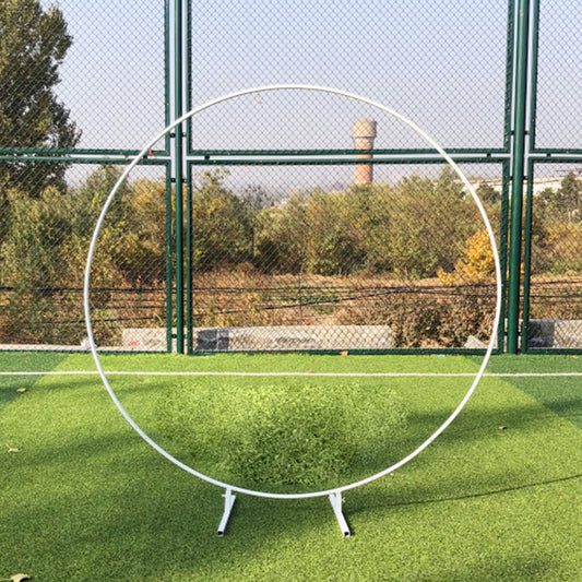 GMD180 WT - 6' White Metal Backdrop Wedding Arch