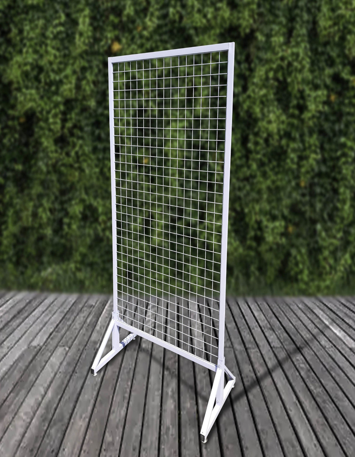 72" Tall Square Wedding White Gridwall Mesh Backdrop