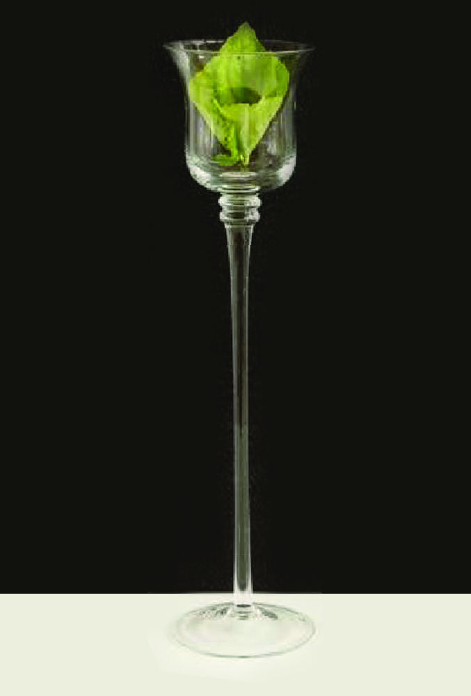CH220 - 20" Premium Long Stem Glass Candle Holders