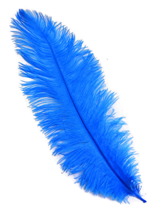 Blue Ostrich Feathers - 22" - 32"