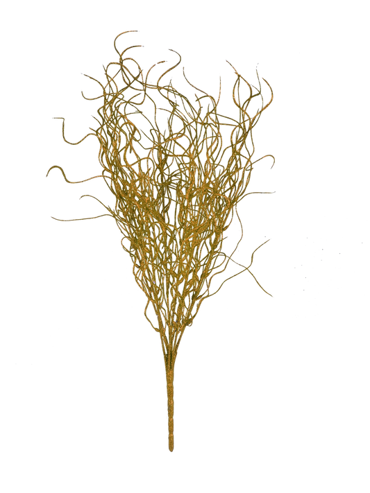 Gold - 16"  Angel Hair Glitter Twig