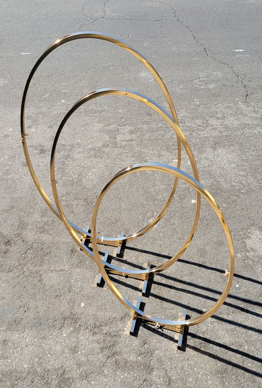 9328-32GD Set of 3 Pieces Hoops Centerpiece