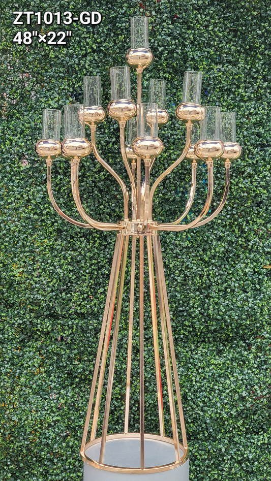 ZT1013-GD Gold Candle Holder