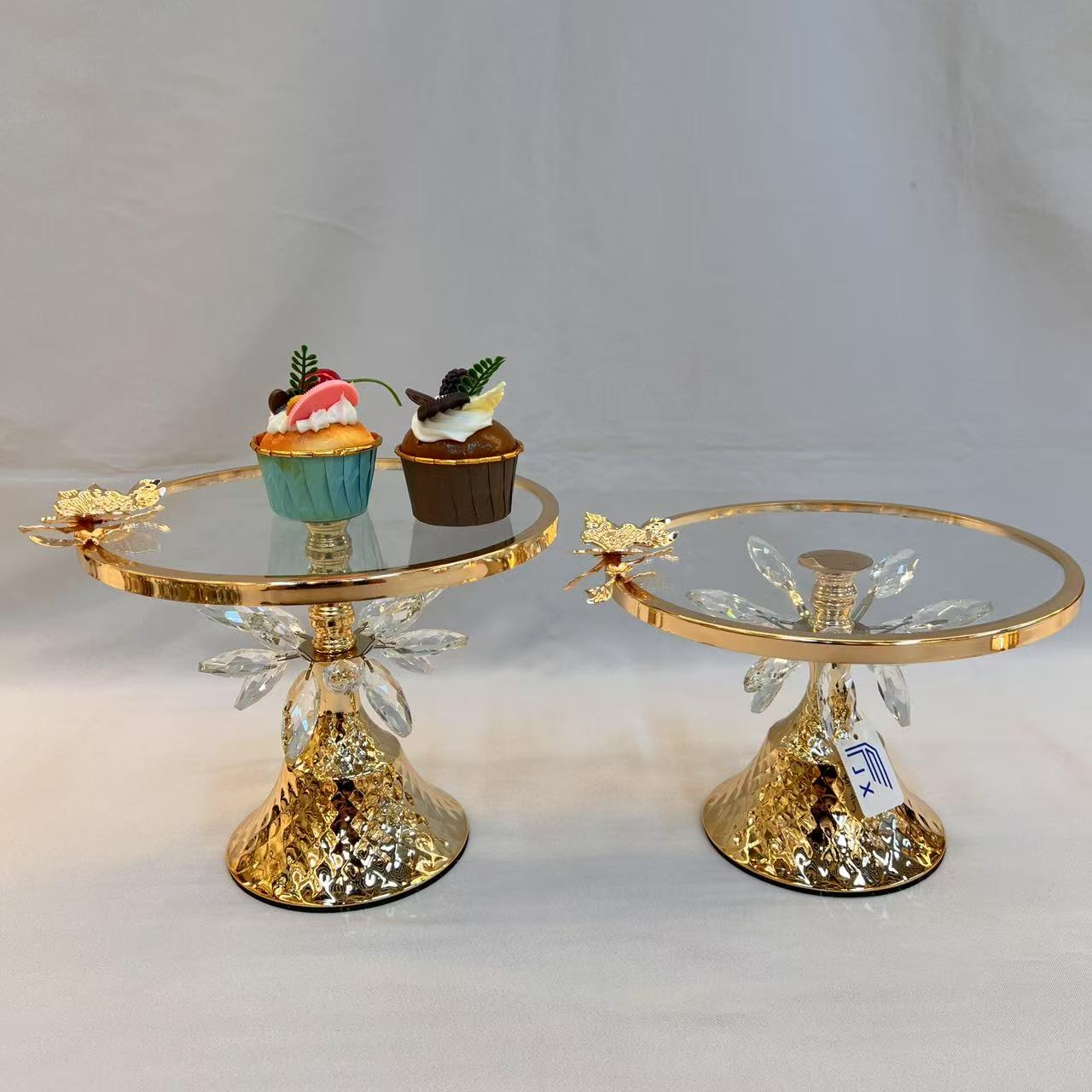 Elegant Gold Cake Stands (Set of 2)