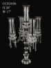 Picture of CCH1056 - Tall 5 Arm Premium Gem Cut with Hurricane Taper Crystal Glass Candle Holder 26"