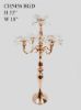 Picture of CH5456 Rose Gold -  Tall 5 Arm Gold Crystal Flower Head Metal Candelabra Candle Holder