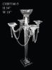 Picture of CHHY66-5 - Tall 4 Arm Premium Gem Cut Crystal Glass Candle Holder with Flower Holder