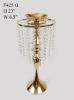 Picture of F425 G - Metal Flower Stand with Crystal Chain Flower Diamond Pendant Chandelier Stand 23"