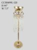 Picture of CCH0499L GD - Tall Gold Goblet Stand with Hanging Crystal Chain 44"