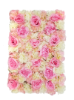 Picture of FL4060-1 - Rose Red Silk Rose & Hydrangea Flower Wall Mat Panel 24"