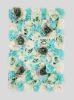 Picture of FL4060-1 - T-Blue Silk Rose & Hydrangea Flower Wall Mat Panel 24"