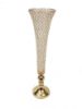 Picture of CCH0088-80 - Gold Crystal Trumpet Vase For Flowers 32.5"