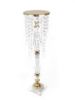 Picture of LYH-70 -  Acrylic and Metal Flower Stand with Crystal Chain Chandelier 28"