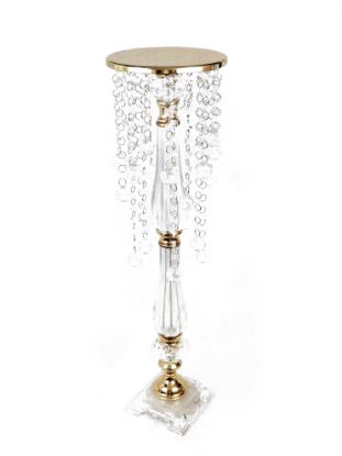 Picture of LYH-70 -  Acrylic and Metal Flower Stand with Crystal Chain Chandelier 28"