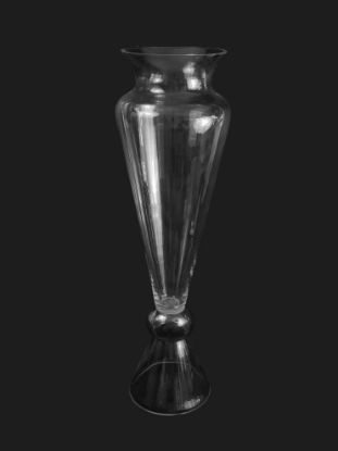 Picture of BV344-70 - Clear Unique Flair Trumpet Glass Vase 28"