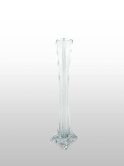 Picture of Clear Eiffel Tower Glass Flower Vase 16"