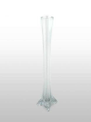 Picture of Clear Eiffel Tower Glass Flower Vase 20"