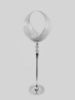Picture of CH5434 Silver - Floor Tall Half Moon Basket Candle Holder Flower Riser 48"