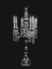 Picture of CCH1315 - Tall 5 Arm Premium Gem Cut with Hurricane Taper Crystal Glass Candle Holder 40"