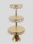 Picture of KK4 GD - 3 Tier Gold Premium Metal Cupcake Stand with Round Decorative Crystals