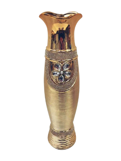 Picture of 682-59 U - Gold Vase Elegant Ceramic with Crystal Detail 23"